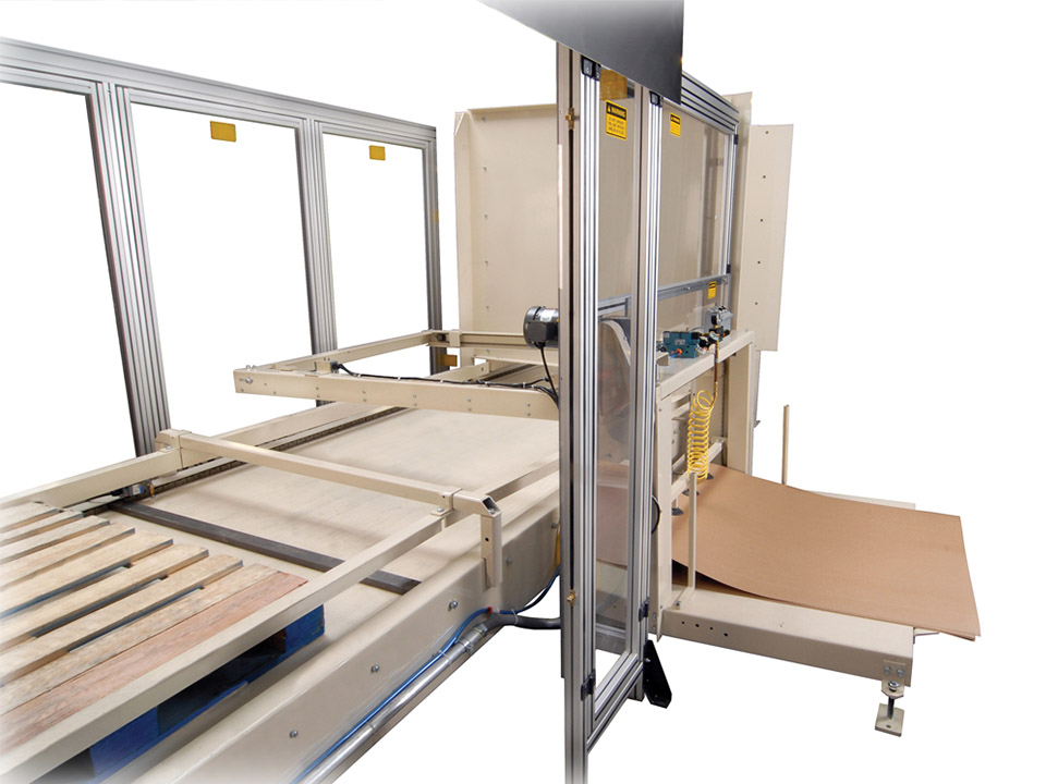 slip sheet feeder high low level infeed palletizers sheet slip sheet
